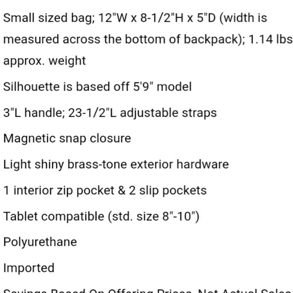 Nine West Harper Convertible Backpack - Picture 9 of 9